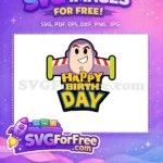 Free Smiling Buzz Lightyear Free Happy Birthday Toy Story Free SVG 2 - Instant Download