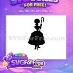 Free Bo Peep Silhouette Free Staff Accessory Toy Story Free SVG - Instant Download