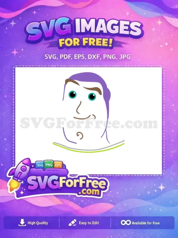 Free Teal Eyes Free Smiling Buzz Toy Story Free SVG