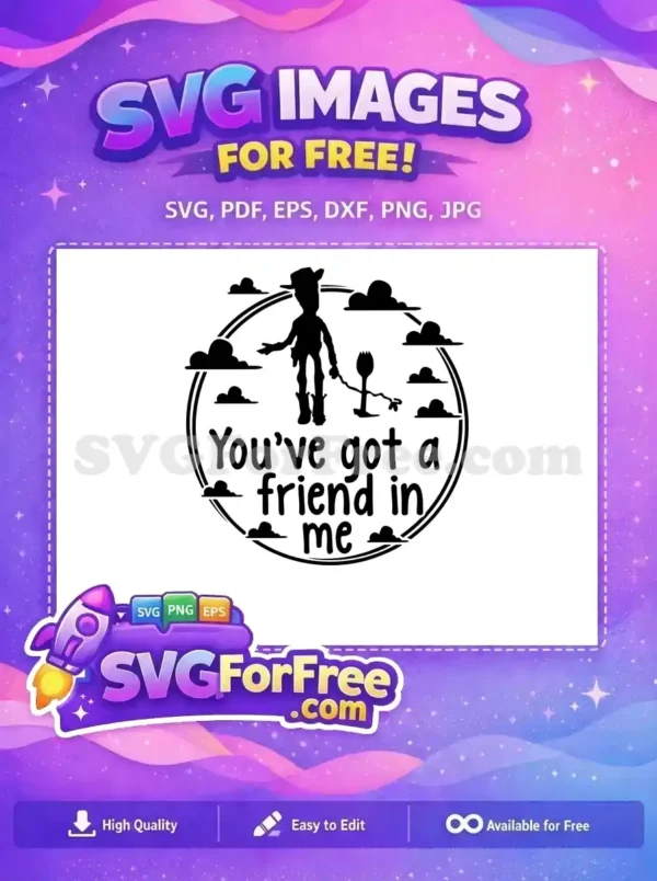 Free Woody Silhouette Free Forky Friend Toy Story Free SVG