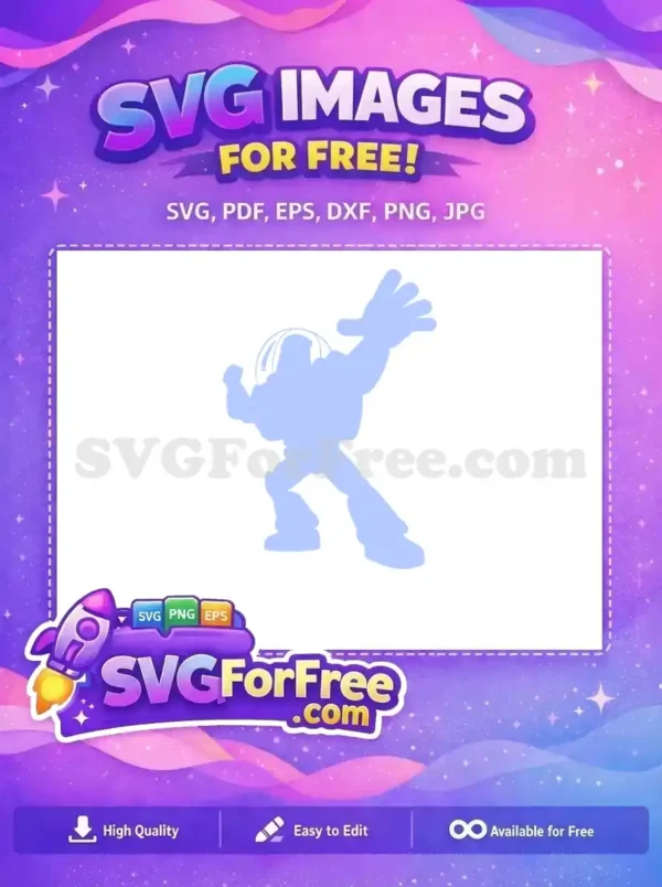 Free Buzz Lightyear Silhouette Free Arms Up Toy Story Free SVG