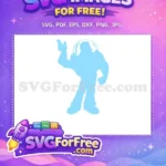 Free Buzz Lightyear Silhouette Free Waving Hand Toy Story Free SVG - Instant Download
