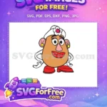 Free Mrs Potato Head Flower Hat Free Red Shoes Toy Story Free SVG - Instant Download