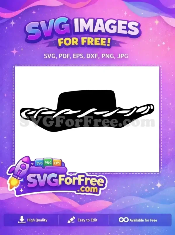 Free Woody Cowboy Hat Free Rounded Brim Toy Story Free SVG