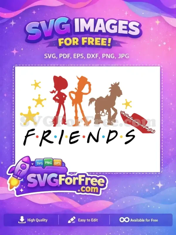 Free Jessie Woody Bullseye Silhouette Free Friends Toy Story Free SVG