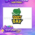 Free Waving Rex Free Happy Birthday Toy Story Free SVG 2 - Instant Download