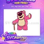 Free Smiling Pink Bear Free Walking Stick Toy Story Free SVG - Instant Download