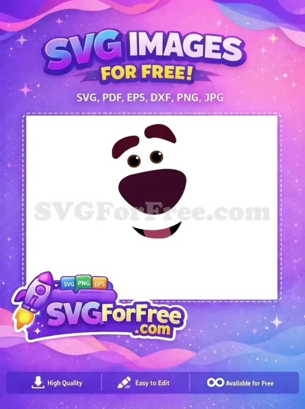 Free Strawberry Scented Free Bear Face Toy Story Free SVG
