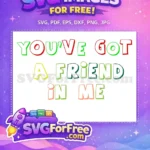 Free Colorful Letters Free Friendship Quote Toy Story Free SVG - Instant Download