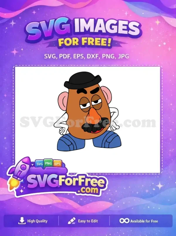 Free Black Hat Free Orange Nose Toy Story Free SVG 2