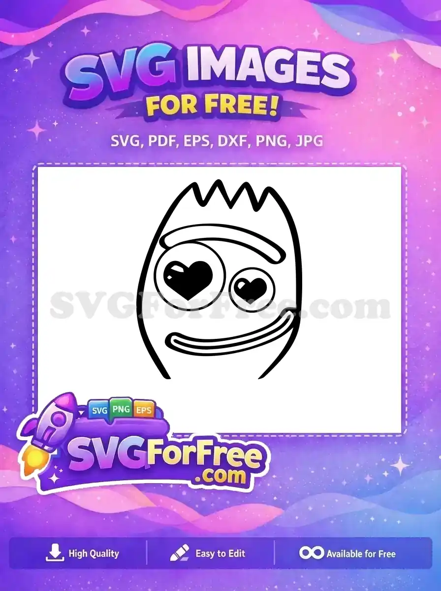 Free Heart Eyes Free Forky Face Toy Story Free SVG