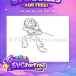 Free Smiling Buzz Lightyear Free Laser Arm Toy Story Free SVG - Instant Download