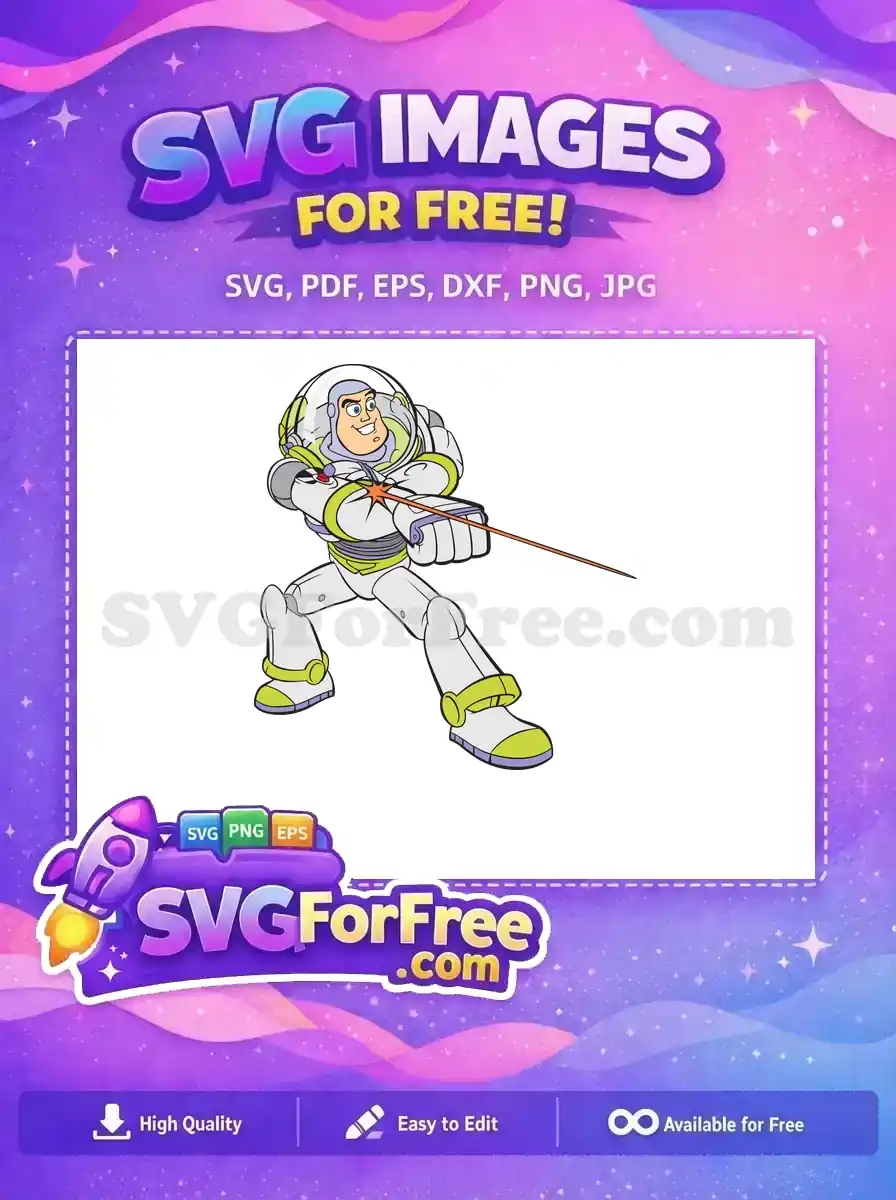 Free Smiling Buzz Lightyear Free Laser Beam Toy Story Free SVG