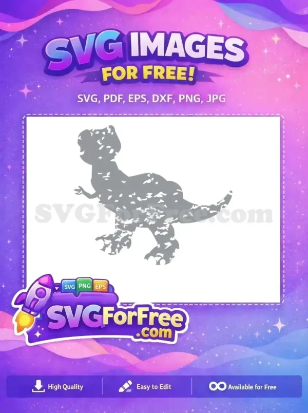 Free Gray Rex Silhouette Free Distressed Dino Toy Story Free SVG