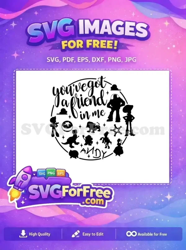 Free Silhouette Characters Free You've Got Friend Toy Story Free SVG