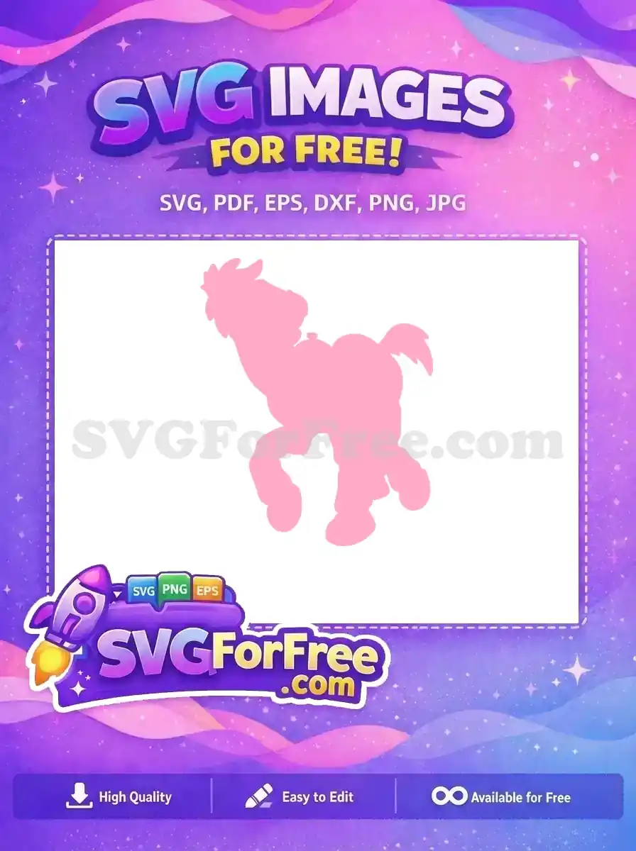 Free Pink Horse Free Detailed Silhouette Toy Story Free SVG