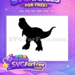 Free Rex Silhouette Free Dinosaur Standing Toy Story Free SVG - Instant Download