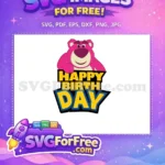 Free Pink Lotso Bear Free Birthday Design Toy Story Free SVG 2 - Instant Download