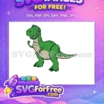 Free Cheerful Green Rex Free Waving Arm Toy Story Free SVG - Instant Download