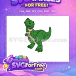 Free Smiling Rex Free Green Dinosaur Toy Story Free SVG 2 - Instant Download