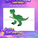 Free Smiling Rex Free Green Dinosaur Toy Story Free SVG 4 - Instant Download