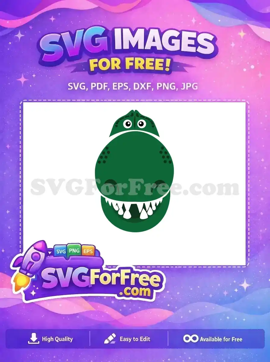 Free Green Rex Smile Free Sharp Teeth Toy Story Free SVG