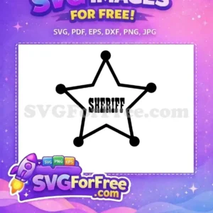 Free Black Sheriff Badge Free Star Shape Toy Story Free SVG Free Black Sheriff Badge Free Star Shape Toy Story Free SVG