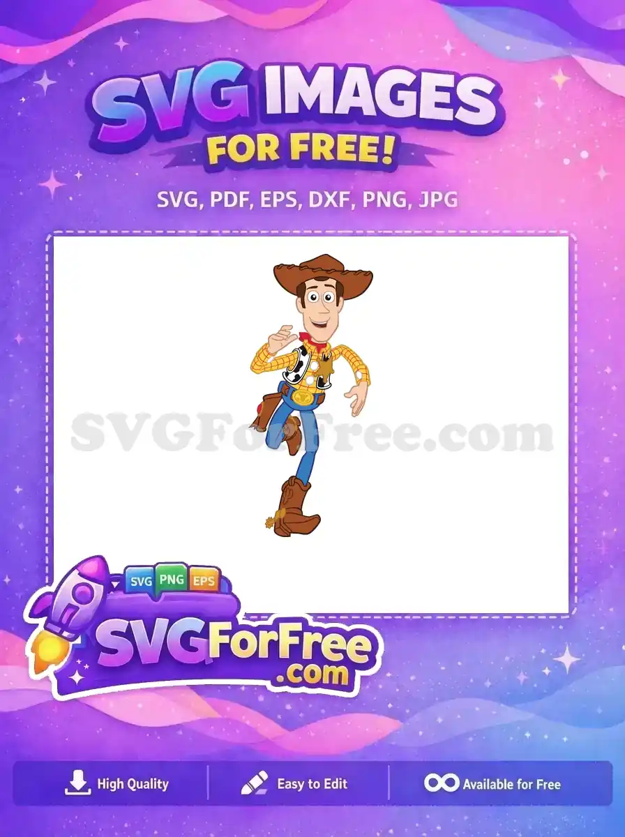 Free Sheriff Woody Smile Free Cowboy Accessory Toy Story Free SVG