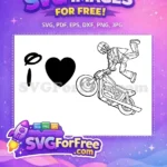 Free Daredevil Stunt Free Motorcycle I love Toy Story Free SVG - Instant Download