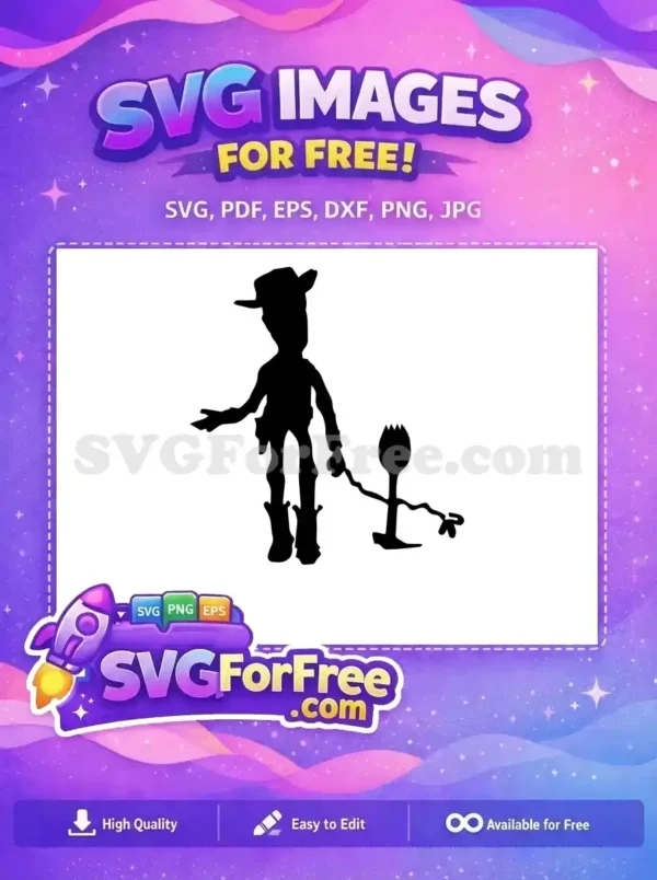 Free Cowboy Woody Free Forky Silhouette Toy Story Free SVG