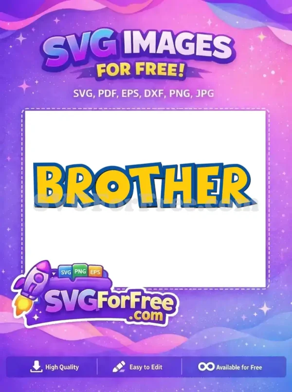 Free Bold Brother Free Yellow Blue Toy Story Free SVG