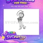 Free Sheriff Woody Smiling Free Tipping Hat Toy Story Free SVG - Instant Download
