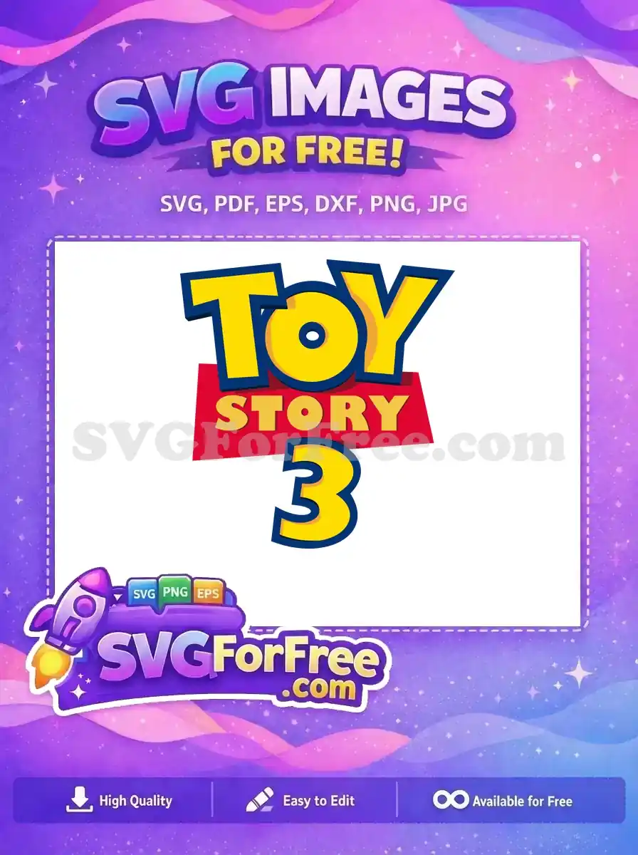 Free Yellow Blue Letters Free Red Banner Toy Story Free SVG