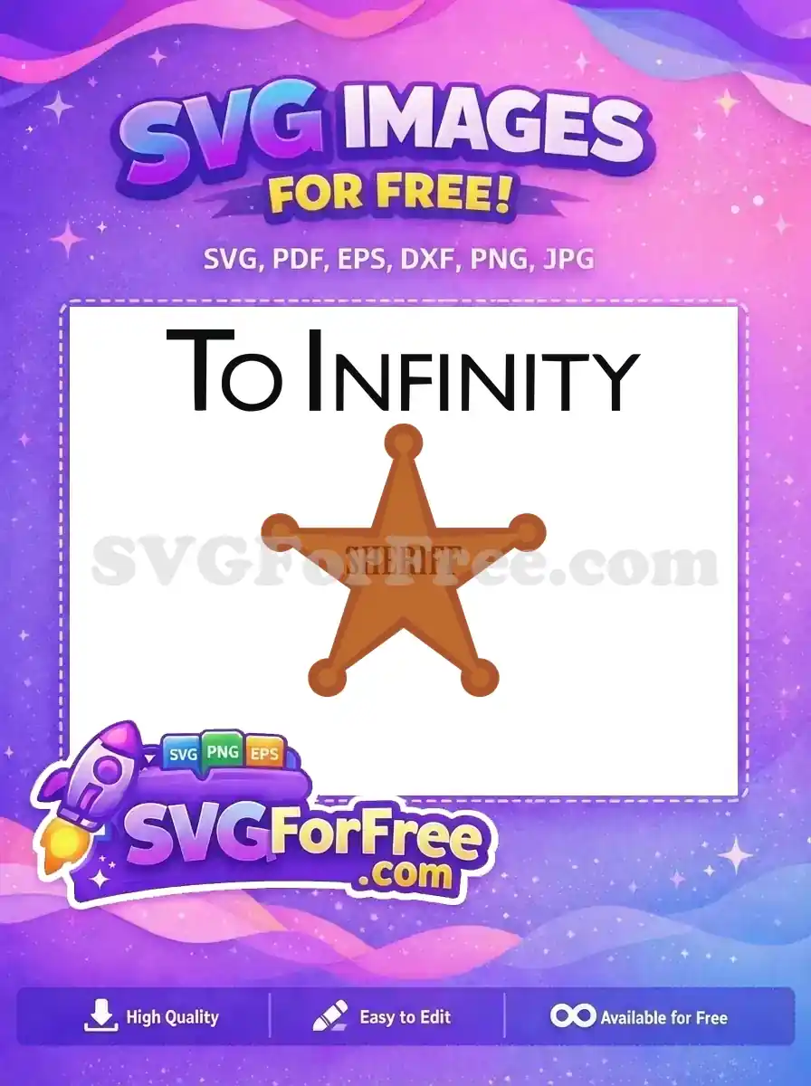 Free Sheriff Star Free Brown Badge Toy Story Free SVG