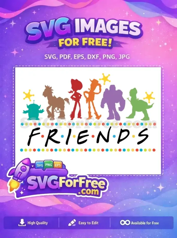 Free Colorful Characters Free Silhouettes Toy Story Free SVG