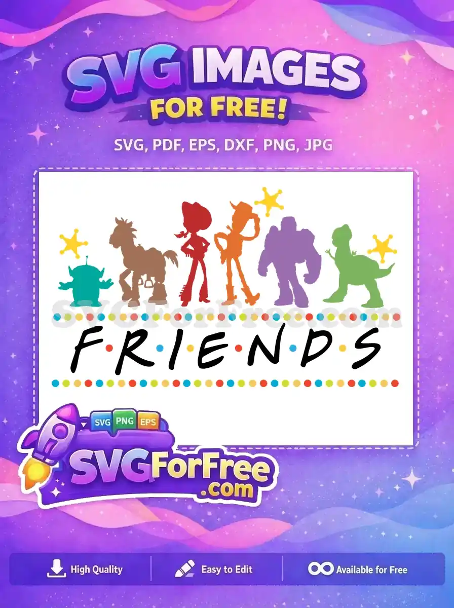 Free Colorful Characters Free Silhouettes Toy Story Free SVG
