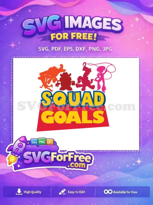 Free Buzz Woody Slinky Jessie Free Squad Goals Toy Story Free SVG