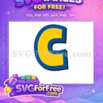 Free Letter C Free Blue Yellow Toy Story Free SVG 2 - Instant Download