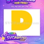 Free Yellow Letter D Free Toy Story Alphabet Free SVG - Instant Download