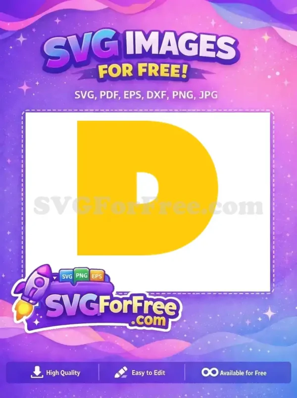 Free Yellow Letter D Free Toy Story Alphabet Free SVG