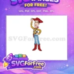 Free Sheriff Woody Pulling Hat Free Smiling Face Toy Story Free SVG - Instant Download