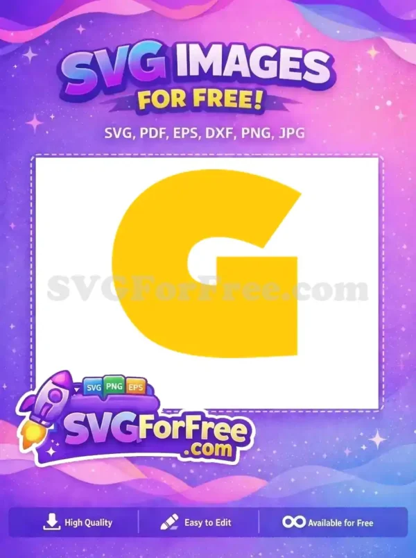 Free Yellow Letter G Free Alphabet Initial Toy Story Free SVG