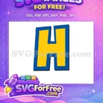 Free Yellow Blue Letter H Free Logo Toy Story Free SVG - Instant Download