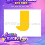 Free Letter J Yellow Bold Free Initial Toy Story Free SVG - Instant Download