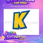 Free Yellow Letter K Free Blue Outline Toy Story Free SVG - Instant Download