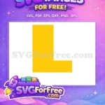 Free Letter L Free Yellow White Toy Story Free SVG - Instant Download