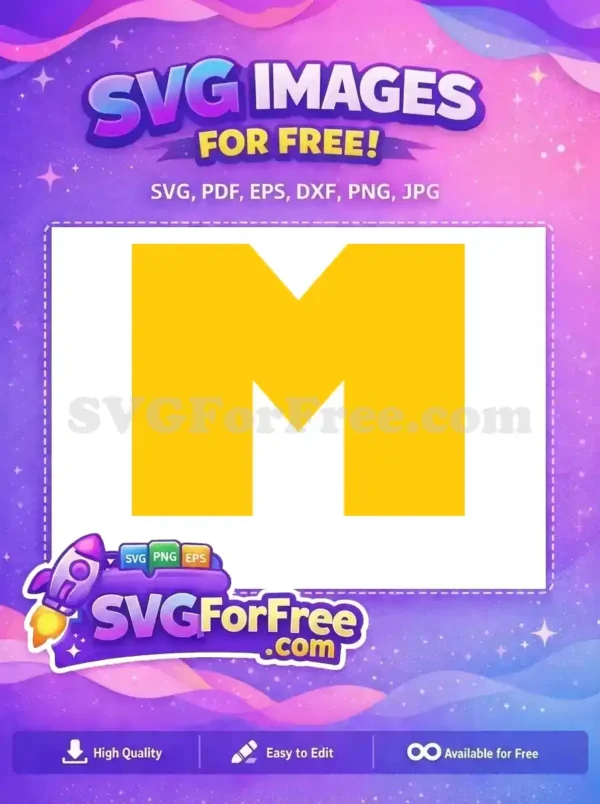Free Yellow Letter M Free Monogram Toy Story Free SVG