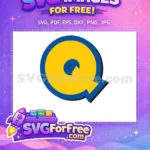 Free Blue Yellow Letter Q Free Pixar Toy Story Free SVG - Instant Download