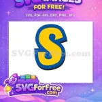 Free Letter S Free Blue Yellow Toy Story Free SVG - Instant Download