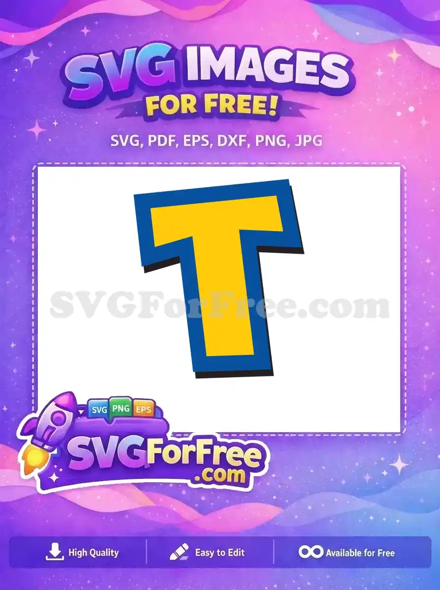 Free Yellow Letter Trimmed Blue Free Toy Story Free SVG